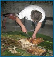 Dirk (?) enjoying some more of the lechon